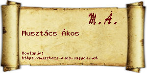 Musztács Ákos névjegykártya